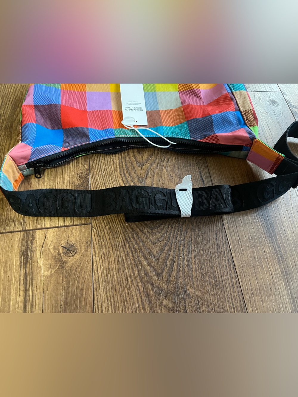 BAGGU Madras Medium Crescent BNWT - Picture 5 of 11